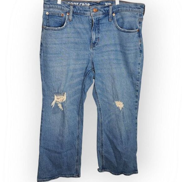 J. Crew Women's Petite Plus Size 9'' Billie Demi-Boot Crop Jean Rocky Shore Wash - Picture 3 of 10